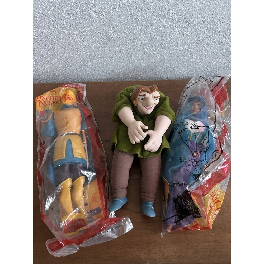 Lot of 3 Large 1996 Burger King Disney Hunchback Notre Dame Plush Dolls